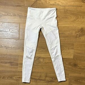 Alo Yoga High-Waist Moto Leggings White Small